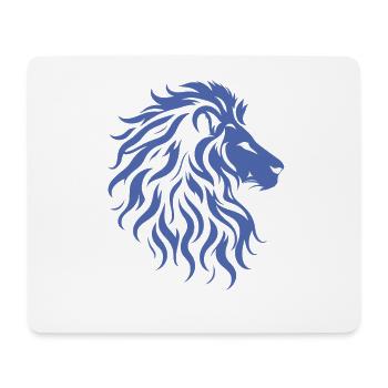 Silhouette majestueuse de tête de lion - Tapis de souris (format paysage) - blanc - Devant