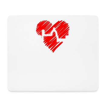 Florence Skyline Italy Heartbeat I Love Firenze - Mouse Pad (horizontal) - white - Front