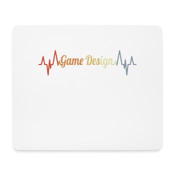 Conception de jeux Palpitations cardiaques - Tapis de souris (format paysage) - blanc - Devant