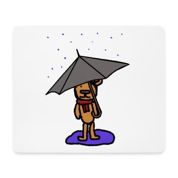 Teddybär Unwetter Bär Regen Wetter Oktober Herbst - Mousepad (Querformat) - Weiß - Vorne