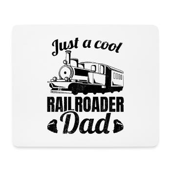Juste un papa de chemin de fer cool - Tapis de souris (format paysage) - blanc - Devant
