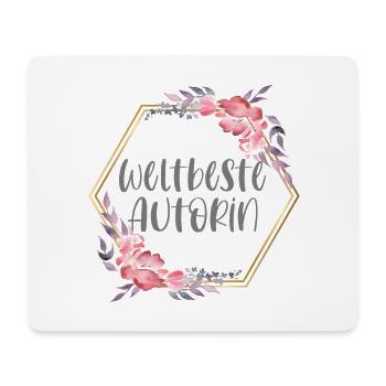 Autorin Schreiben Bücher Autor Geschenk - Mousepad (Querformat) - Weiß - Vorne