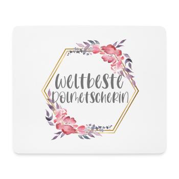 Dolmetscherin Übersetzerin Dolmetschen Geschenk - Mousepad (Querformat) - Weiß - Vorne