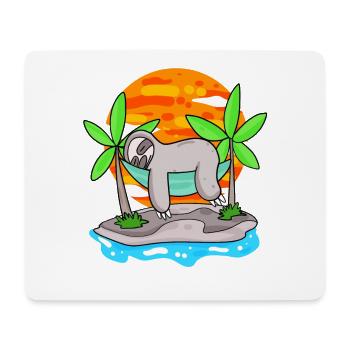 Paresseux sur la plage - Tapis de souris (format paysage) - blanc - Devant