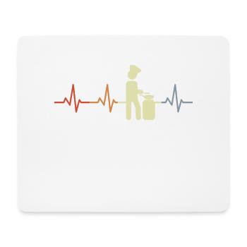 Cooking Stick Figure Heart Palpitations - Mouse Pad (horizontal) - white - Front