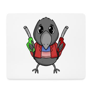 Gas Station Attendant Crow Gas Station - Mouse Pad (horizontal) - white - Front