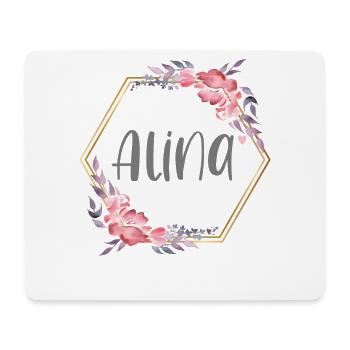 Alina Girl Name Baby Gift - Mouse Pad (horizontal) - white - Front