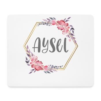 Aysel Turkin prénom Turquie cadeau de bébé - Tapis de souris (format paysage) - blanc - Devant