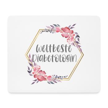 Diabetologin Ärztin Doktorin Beruf Geschenk - Mousepad (Querformat) - Weiß - Vorne