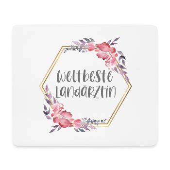 Landärztin Ärztin Doktorin Beruf Geschenk - Mousepad (Querformat) - Weiß - Vorne