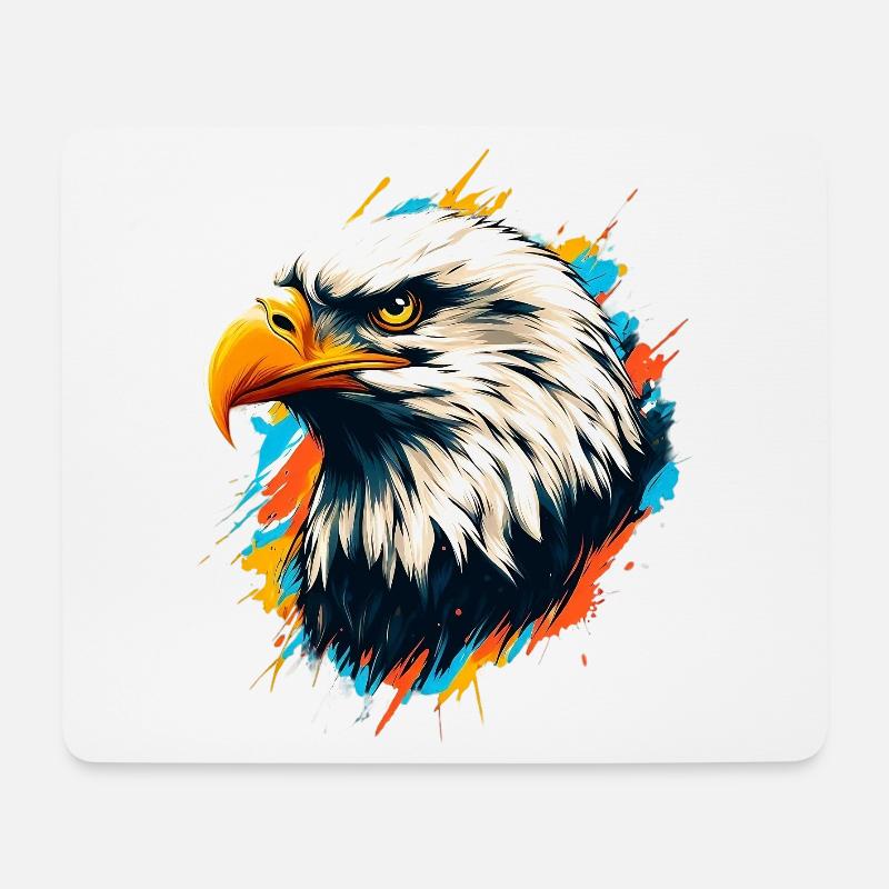Weißkopfseeadler - Mousepad (Querformat) - Weiß