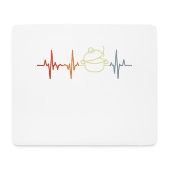 Cooking pot heart palpitations - Mouse Pad (horizontal) - white - Front