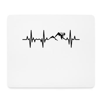Mountain biker palpitations ECG - Mouse Pad (horizontal) - white - Front