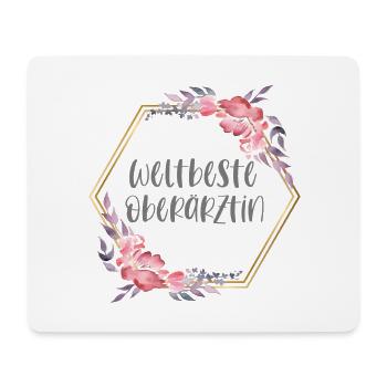 Oberärztin Ärztin Doktorin Beruf Geschenk - Mousepad (Querformat) - Weiß - Vorne