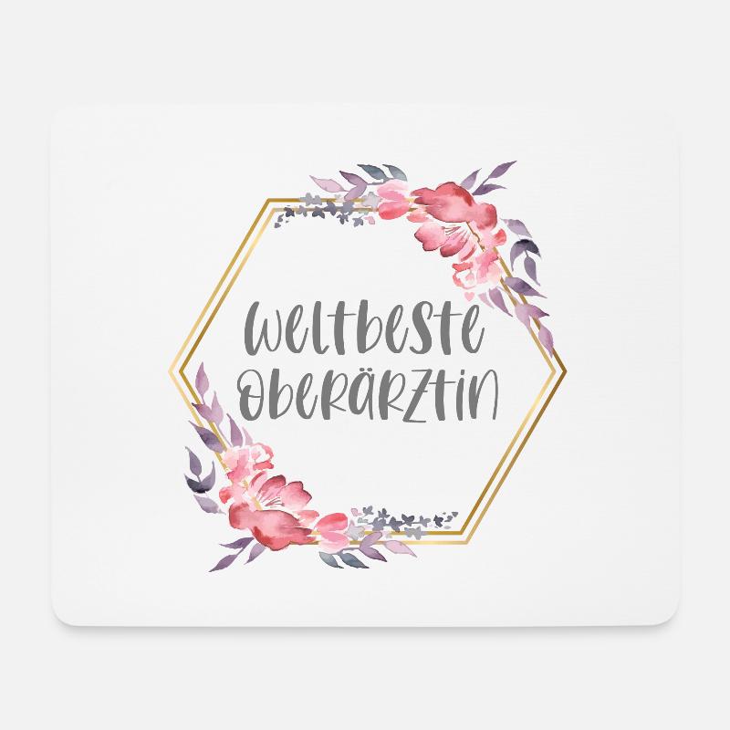 Oberärztin Ärztin Doktorin Beruf Geschenk - Mousepad (Querformat) - Weiß