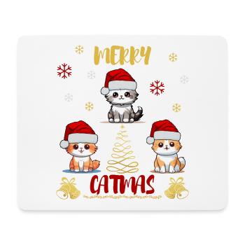 Merry Catmas Cat Lover Funny Cute - Mouse Pad (horizontal) - white - Front
