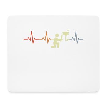 Plumber Pulse Line - Mouse Pad (horizontal) - white - Front