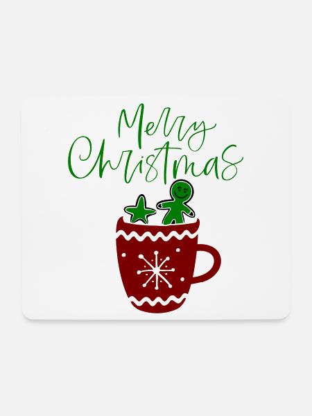 Merry Christmas, Plätzchen - Mousepad (Querformat) - Weiß