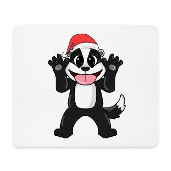Skunk Noël - Tapis de souris (format paysage) - blanc - Devant