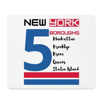 New York City Five Boroughs J'aime New York Bronx - Tapis de souris (format paysage) - blanc - Devant