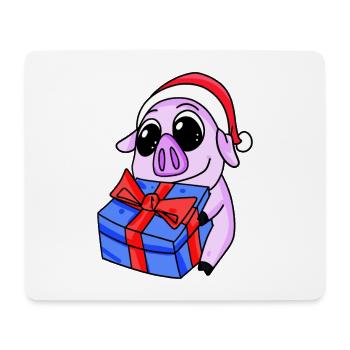 Pig Christmas - Mouse Pad (horizontal) - white - Front