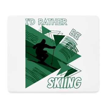 Je préfère skier - Ski Sports d'hiver Skieur - Tapis de souris (format paysage) - blanc - Devant