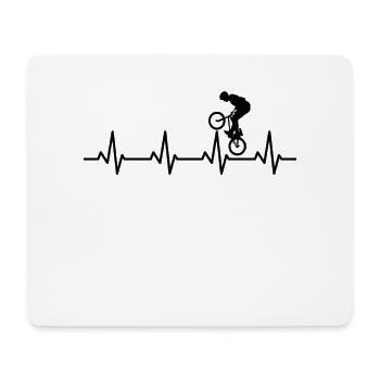 BMX Heart Line - Mouse Pad (horizontal) - white - Front