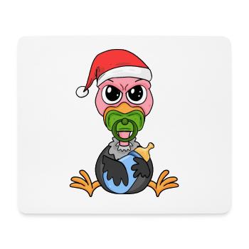 Vautour bébé Noël - Tapis de souris (format paysage) - blanc - Devant