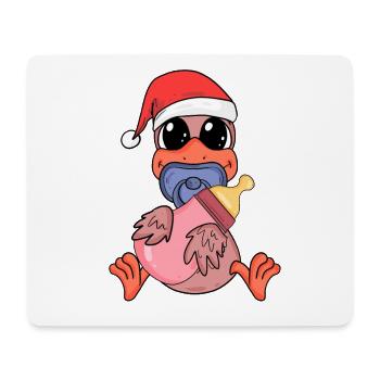 Poulet Fille Fille Bébé Noël - Tapis de souris (format paysage) - blanc - Devant