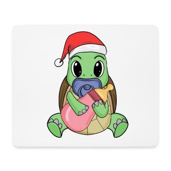 Turtle Baby Christmas - Mouse Pad (horizontal) - white - Front