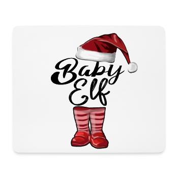 Baby Elf – Süßes Weihnachtsdesign - Mousepad (Querformat) - Weiß - Vorne