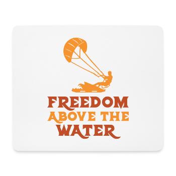 Kitesurfen Freiheit über dem Wasser Kite Geschenk - Mousepad (Querformat) - Weiß - Vorne
