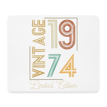 Vintage 1974 Limited Edition Aged to Perfection - Mouse Pad (horizontal) - white - Front