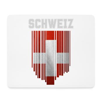Drapeau de la Suisse, fierté suisse - Tapis de souris (format paysage) - blanc - Devant