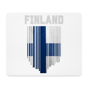 Drapeau de la Finlande, fierté finlandaise - Tapis de souris (format paysage) - blanc - Devant