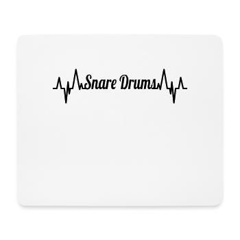 Ligne de coeur de tambour - Tapis de souris (format paysage) - blanc - Devant