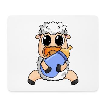 Baby Schaf Motiv - Mousepad (Querformat) - Weiß - Vorne