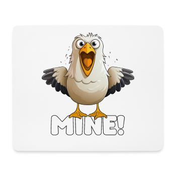 MINE! – Freche Möwe Cartoon, Strand Humor - Mousepad (Querformat) - Weiß - Vorne