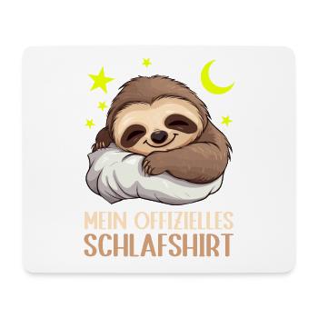 Süßes Faultier – Offizielles Schlafshirt - Mousepad (Querformat) - Weiß - Vorne