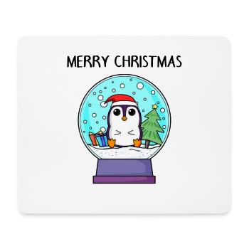 Pinguin Weihnachten - Frohe Weihnachten - Mousepad (Querformat) - Weiß - Vorne