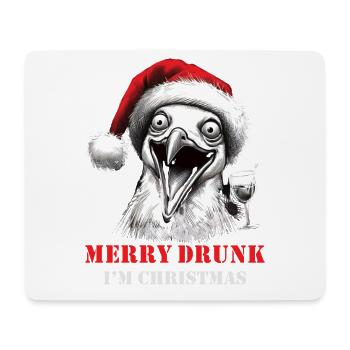 Merry Drunk I'm Christmas Bier Spruch Weihnachten - Mousepad (Querformat) - Weiß - Vorne