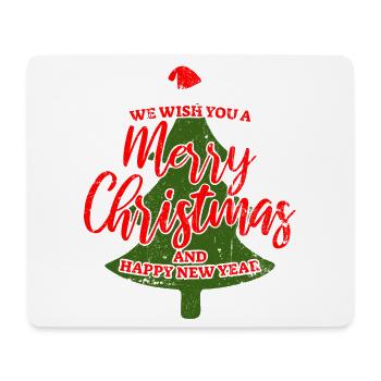 Froher Weihnachtsbaum Jubel - Mousepad (Querformat) - Weiß - Vorne