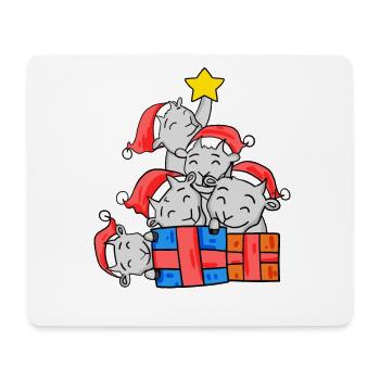 Ziege Weihnachtsbaum Weihnachten - Mousepad (Querformat) - Weiß - Vorne