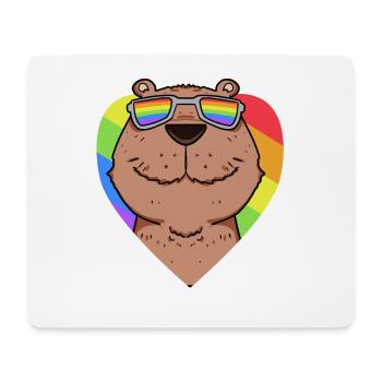 Capybara Capybara Rainbow - Mouse Pad (horizontal) - white - Front