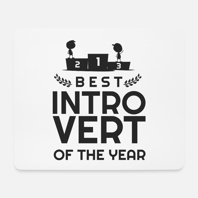 Si vous êtes introverti, prenez-le !! - Tapis de souris (format paysage) - blanc