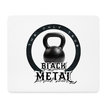 Le seul vrai black metal... kettlebell. Prends-le!! - Tapis de souris (format paysage) - blanc - Devant