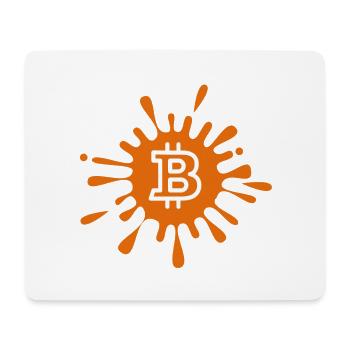Bitcoin Crypto Cryptocurrency Splash - Mouse Pad (horizontal) - white - Front