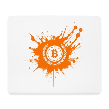 Bitcoin Crypto Cryptocurrency Splash - Mouse Pad (horizontal) - white - Front