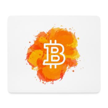 Bitcoin Crypto Cryptocurrency Splash - Mouse Pad (horizontal) - white - Front