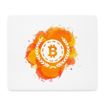 Bitcoin Crypto Cryptocurrency Splash - Mouse Pad (horizontal) - white - Front
